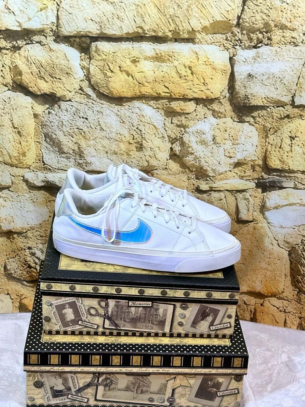 Nike Court Legacy Next Nature White Iridescent Women's Sneakers